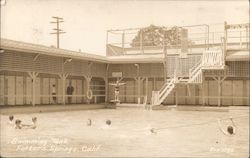 Bathers in Swimming Tank Fetters Hot Springs, CA Zan Postcard Postcard Postcard