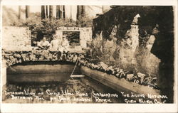 Interior View of Castle Wall Ruins Postcard