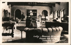 Lobby - Sonoma Mission Inn Boyes Hot Springs, CA Zan Postcard Postcard Postcard