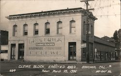 Clewe Block Erected 1882 Postcard