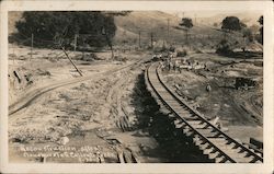 Reconstruction After Cloudburst on Caliente Creek Postcard