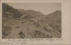 View of road Oak Hill to Calistoga Postcard