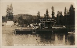 Diving Platform - Camp Mather Postcard