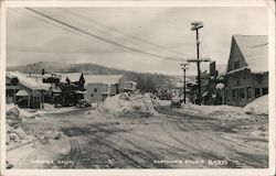 Main Street Covered with Snow Postcard