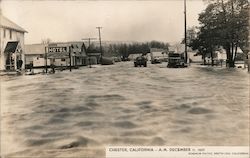 Flooded Street, A.M., December 11, 1937 Postcard