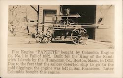 Fire Engine "Papeete" Postcard