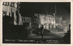 "The Sentinel" March 10, 1933 Compton Earthquake Postcard