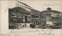 Steel Frame of Balaklala Smelter Under Construction Postcard