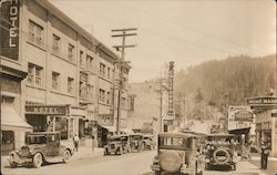 Street Scene, 1927 Dunsmuir, CA Patterson Postcard Postcard Postcard