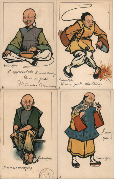 Set of 4: Chinese Men Graham Hyde Asian