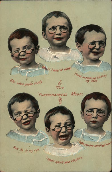 The Photographer's Model - Six poses of same small child