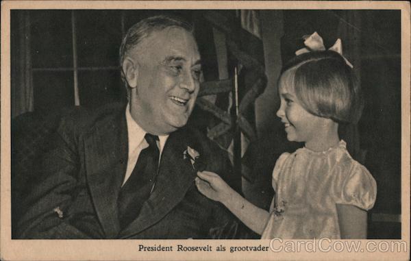 President Roosevelt als grootvader - President Roosevelt with granddaughter
