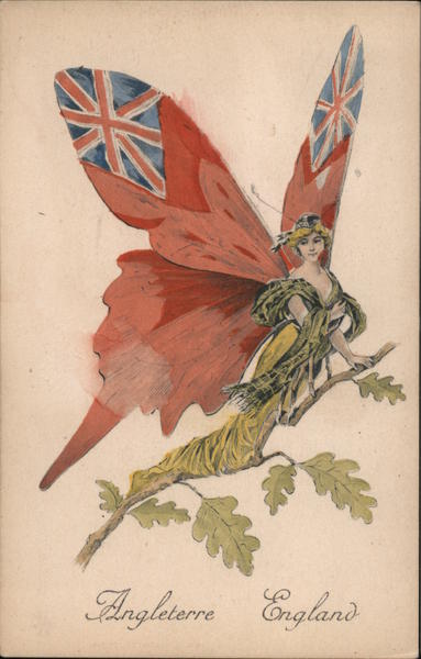 Angleterre England - Fairy Girl with British Flag as wings