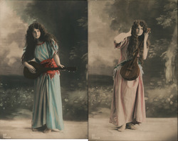 Set of 2: Woman with Lute Postcard