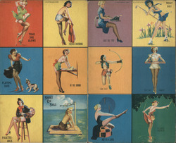 Set of 2: Mutoscope Pinup MultiView Cards Arcade Card