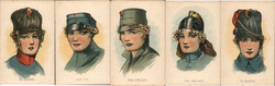 Set of 5: WWI Military Women Postcard