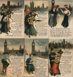 Set of 6: London Suffragettes Postcard