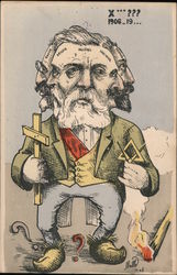 Rare Anti-Masonic Postcard 1906 Postcard