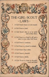 The Girl Scout Laws Postcard