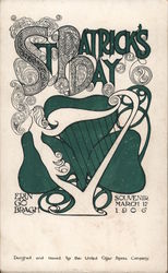 Erin Go Bragh - Souvenir March 17, 1906 St. Patrick's Day Postcard Postcard Postcard