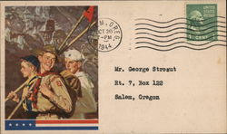 Norman Rockwell Boy Scouts Postcard