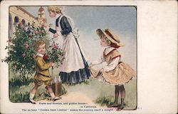 The De Luxe "Golden State Limited" makes the journey itself a delight. Postcard