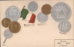 Mexico - Flag - coins Postcard