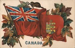 Canada Flags Postcard Postcard Postcard