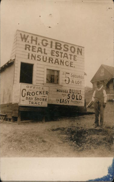 W.H. Gibson Real Estate Insurance - Bay Shore Tract San Francisco California
