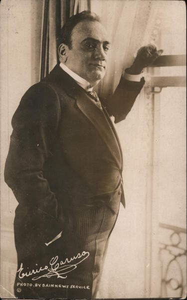 Enrico Caruso Opera Bain News Service Postcard Enrico Caruso Opera Bain News Service Postcard