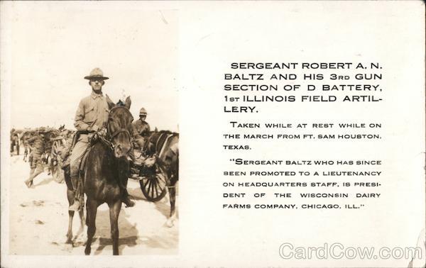 Sergeant Robert A.N. Baltz and his 3rd gun section of D Battery, 1st Illinois Field Artillery San Antonio