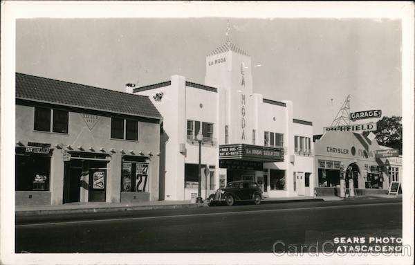Street with La Moda Theater Atascadero California Sears Photo