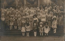Large Group of Women & Girls France? Postcard