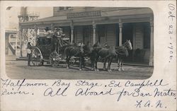 Stage Coach,Occidental Hotel - 1906 Postcard