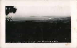 Half Moon Bay from Skyline Postcard