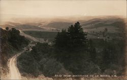Road over mountains to La Honda, Cal. California Robinson & Crandall Photo Postcard Postcard Postcard