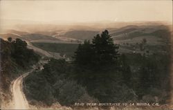 Road over mountains to La Honda, Cal. Postcard