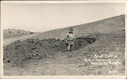 Shell Crater, Camp Fremont Artillery Range Postcard
