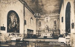 Interior of The Old Mission Postcard