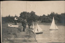Sailing Yachts on Spreckels Lake in Golden Gate Park Postcard
