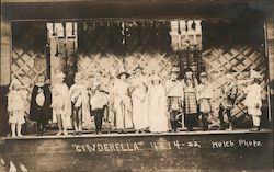 "Cinderella." 4-14-22. School Play Cast Postcard