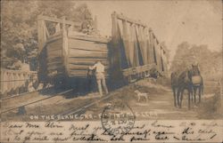 Morris Canal: On the plane car-Finding the leak Postcard