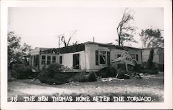 The Ben Thomas home after the tornado Postcard