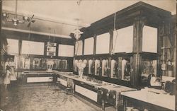 Meat Market, Butcher Interior Postcard