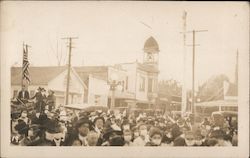 Spanish Flu Influenza Epidemic 1918 Crowd Wearing Masks Postcard