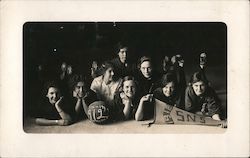Girls Basketball Team 1912 "SNS" Postcard