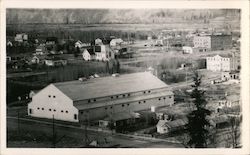 Aerial view of large building Postcard
