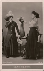 Two Women: Mum's the Word Postcard