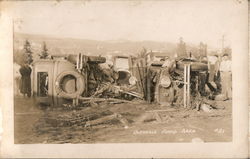 Glendale Flood Area: Wrecked Automobiles Postcard