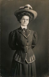 Woman in Suit - Garver Bros. Co. Postcard